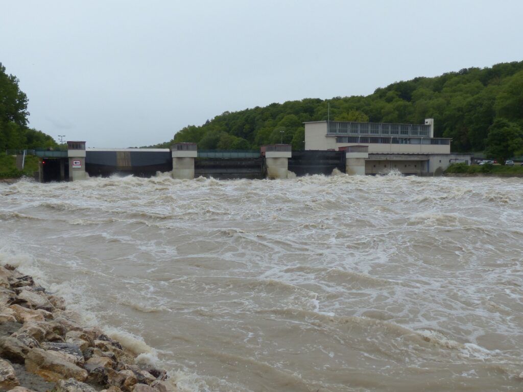 Dam used for hydropower.